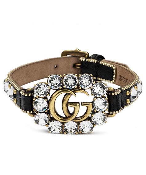 gucci leather bracelet for woman|luxury leather gold bracelet.